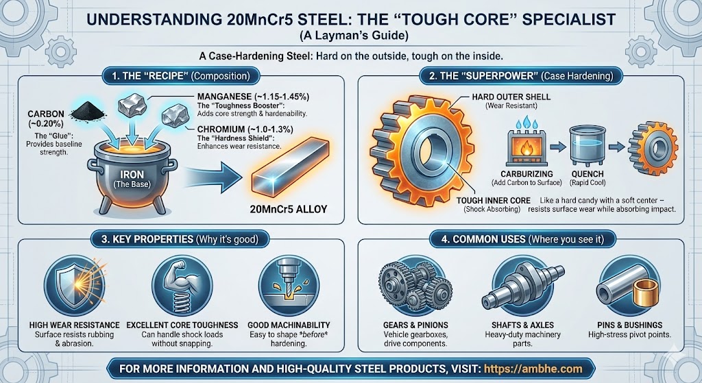 Ambhe Ferro 20MnCr5 Steel Infographic