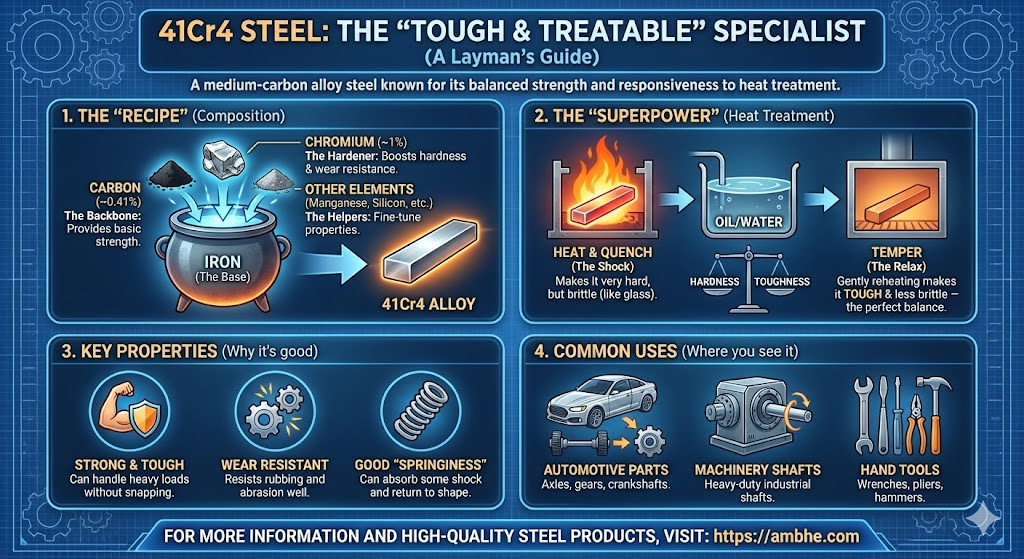 Ambhe Ferro 41Cr4 Steel Infographic
