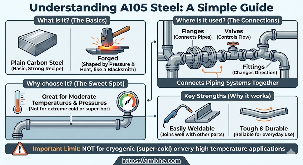 Ambhe A105 Steel infographic